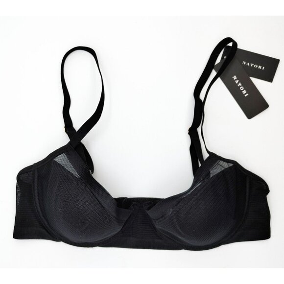 Natori Scope Balconette Underwire Bra Size 32B Black 722340 NEW - Picture 2 of 5